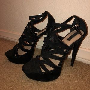 Black Strappy Heels
